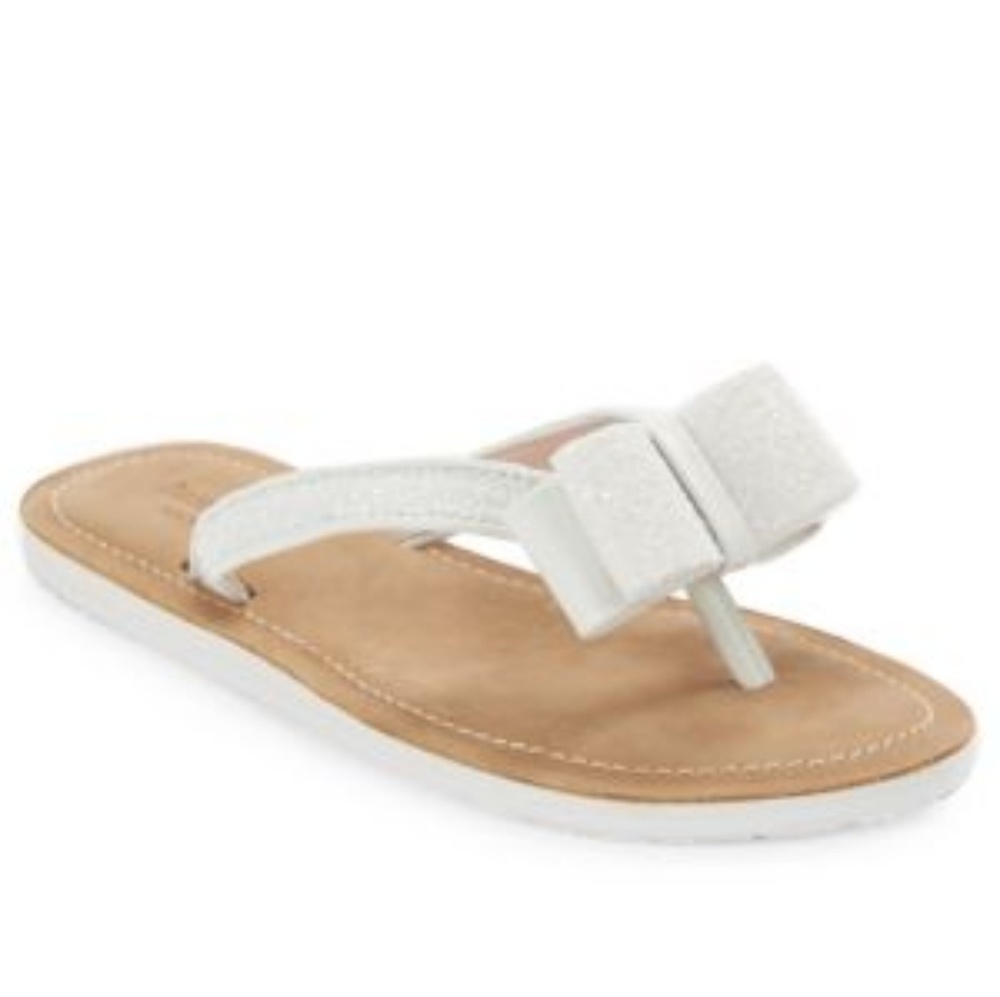 Kate Spade Powder White Icarda Glitter Sandals